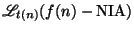 $\mathscr{L}_{t(n)}(f(n)-\operatorname{NIA})$